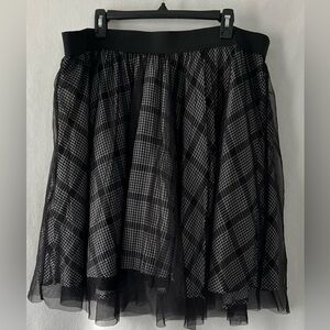 Torrid Size 3 Black Mesh Skater Skirt